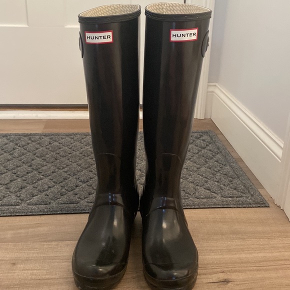 Hunter original black gloss tall boots - excellent condition - Picture 7 of 11